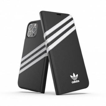 Adidas tai Booklet-kotelo PU:iPhone 12 Pro Max 6,7" czarno-biały/musta-valkoinen 42246