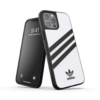 Adidas OR Molded kotelo PU iPhone 12 Pro Max valkoinen-musta / valkoinen-musta 42239