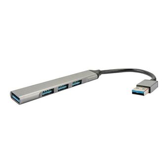 4smarts HUB 4w1 USB-A - 3xUSB-A 2.0 + USB-A 3.0 tila-harmaa 456909