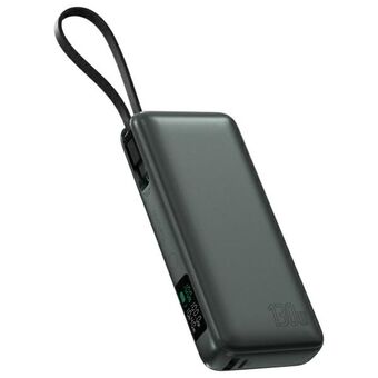 4smarts Powerbank Enterprise 20000mAh 130W sisäänrakennetulla USB-C-kaapelilla harmaa/space grey 541134