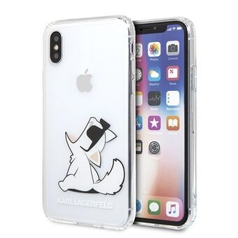 Karl Lagerfeld KLHCPXCFNRC iPhone X / Xs kovakotelo läpinäkyvä Choupette Fun