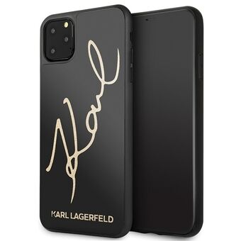 Sure, here is the translation in Finnish:

Karl Lagerfeld KLHCN65DLKSBK iPhone 11 Pro Max musta/black kovakotelo Signature Glitter