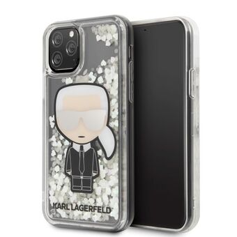 Karl Lagerfeld KLHCN58GLGIRKL iPhone 11 Pro kovakotelo Ikonik Glitter Hehkuu pimeässä