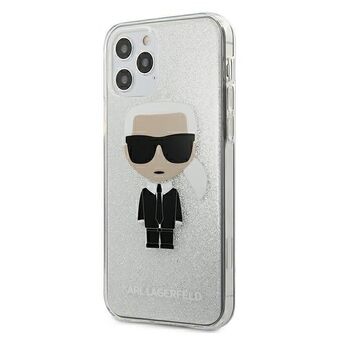 Karl Lagerfeld KLHCP12LPCUTRIKSL iPhone 12 Pro Max 6,7" hopea/kova kotelo Glitter Ikonik Karl