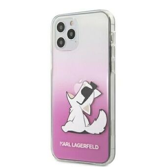 Karl Lagerfeld KLHCP12LCFNRCPI iPhone 12 Pro Max 6,7" vaaleanpunainen kova suojakuori Choupette Fun