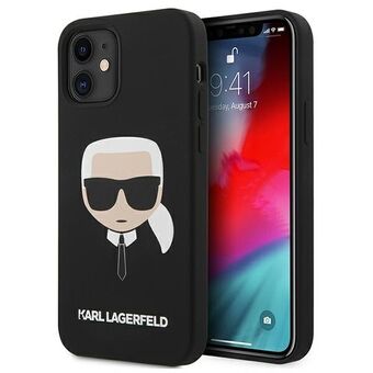 Karl Lagerfeld KLHCP12SSLKHBK iPhone 12 mini 5,4" musta/black kovakotelo Silikoni Karl´s Head