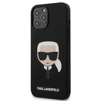 Karl Lagerfeld KLHCP12LSLKHBK iPhone 12 Pro Max 6,7" musta/kova suojakuori Silikoni Karl`s Head