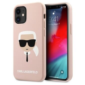 Karl Lagerfeld KLHCP12SSLKHLP iPhone 12 mini 5,4" vaaleanpunainen hardcase Silikoni Karl`s Head