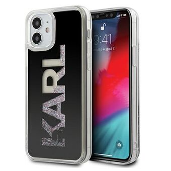 Karl Lagerfeld iPhone 12 Mini Musta Kovakotelo Karl Logo Glitter