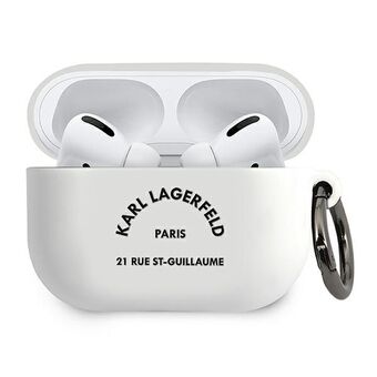 Karl Lagerfeld KLACAPSILRSGWH AirPods Pro kotelo valkoinen/white silikoni RSG