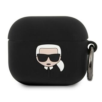 Karl Lagerfeld KLACA3SILKHBK AirPods 3 -suojus, musta/silicone Ikonik