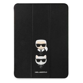 Karl Lagerfeld KLFC12OKCK iPad 12,9" Pro 2021 Kirjankansi musta / musta Saffiano Karl & Choupette