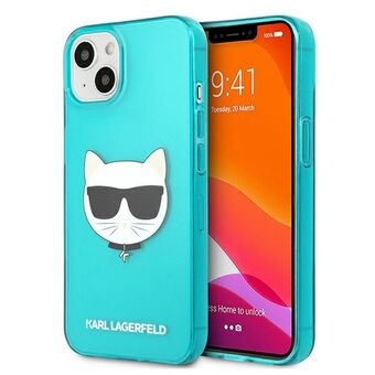 Karl Lagerfeld KLHCP13SCHTRB iPhone 13 mini 5,4" sininen/blue kovakuori Glitter Choupette Fluo