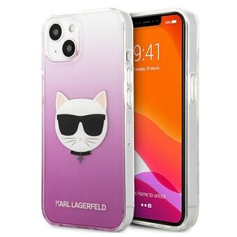 Karl Lagerfeld iPhone 13 Mini Kovakotelo Pinkki Choupette Head