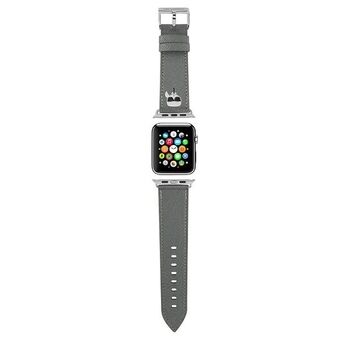 Karl Lagerfeld Pasek KLAWMOKHG Apple Watch 38/40/41mm hopea/hopeinen hihna Saffiano Karl Heads