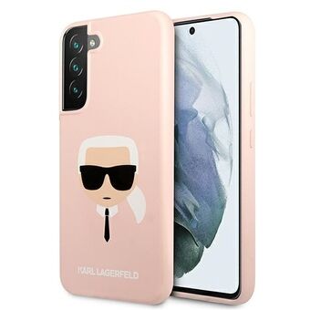 Karl Lagerfeld KLHCS22MSLKHPI S22+ S906 vaaleanpunainen hardcase Silikoni Karl\'s Head