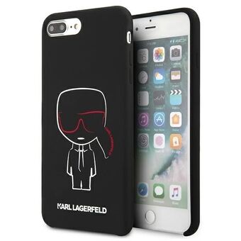 Karl Lagerfeld KLHCI8LSLKCBK iPhone 7/8 Plus kova kotelo musta/musta Silikoni Karl Iconic