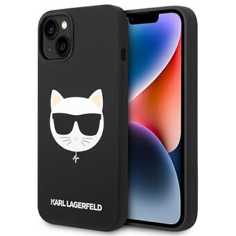 Karl Lagerfeld KLHMP14MSLCHBK iPhone 14 Plus 6,7" kova kotelo musta/musta silikoni Choupette Head Magsafe