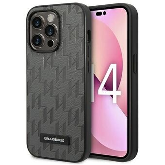 Karl Lagerfeld KLHCP14LSAKLHPG iPhone 14 Pro 6,1" kovakotelo harmaa/väri Saffiano Mono Metalli Logo