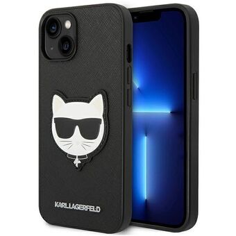 Karl Lagerfeld KLHCP14MSAPCHK iPhone 14 Plus 6,7" kovakotelo musta/musta Saffiano Choupette Head Patch