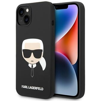 Karl Lagerfeld KLHCP14MSLKHBK iPhone 14 Plus 6,7" kova kotelo musta/musta silikoni Karl\'s Head