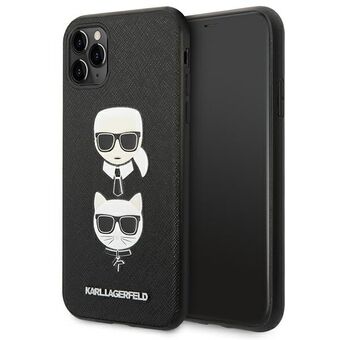 Karl Lagerfeld KLHCN58SAKICKCBK iPhone 11 Pro 5,8" musta/black kovakotelo Saffiano Karl&Choupette Head