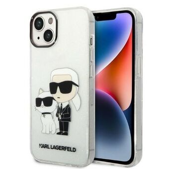 Karl Lagerfeld KLHCP14MHNKCTGT iPhone 14 Plus 6,7" läpinäkyvä kova kotelo Glitter Karl&Choupette