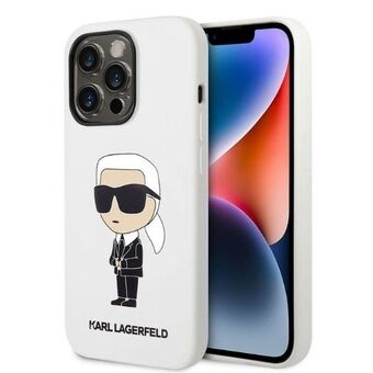 Karl Lagerfeld KLHCP14XSNIKBCH iPhone 14 Pro Max 6,7" kova kotelo valkoinen/valkoinen Silikoni Ikonik