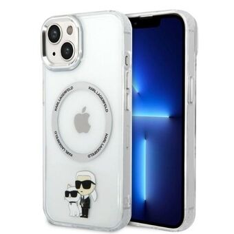 Karl Lagerfeld KLHMP14MHNKCIT iPhone 14 Plus 6,7" kovakotelo läpinäkyvä Iconic Karl&Choupette Magsafe