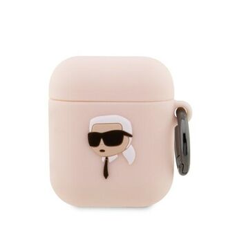 Karl Lagerfeld KLA2RUNIKP AirPods 1/2 kansi pinkki/pinkki Silikoni Karl Head 3D