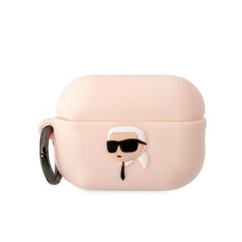 Karl Lagerfeld KLAP2RUNIKP AirPods Pro 2 kansi pinkki/pinkki Silikoni Karl Head 3D