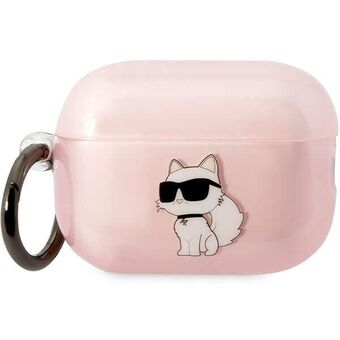 Karl Lagerfeld KLAP2HNCHTCP Airpods Pro 2 kansi pinkki/pinkki Ikonik Choupette