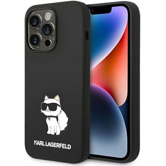 Karl Lagerfeld KLHMP14LSNCHBCK iPhone 14 Pro 6,1" kova kotelo musta/musta silikoni Choupette MagSafe