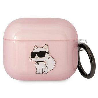 Karl Lagerfeld KLA3HNCHTCP Airpods 3 kansi pinkki/pinkki Ikonik Choupette