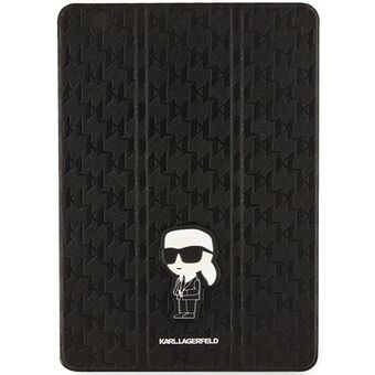 Karl Lagerfeld KLFC10SAKHPKK iPad 10.2" Folio Magnet Allover Cover musta/musta Saffiano Monogram Ikonik