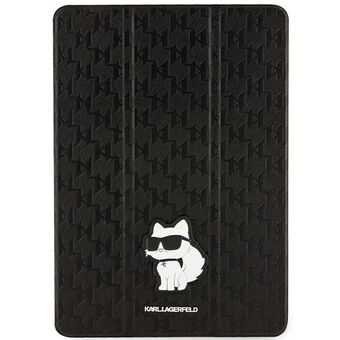 Karl Lagerfeld KLFC10SAKHPCK iPad 10,2" Folio Magneettinen Allover Cover musta/musta Saffiano Monogram Choupette