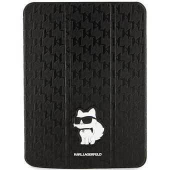 Karl Lagerfeld KLFC11SAKHPCK iPad 10,9" Folio Magneettinen Allover Cover musta/musta Saffiano Monogram Choupette