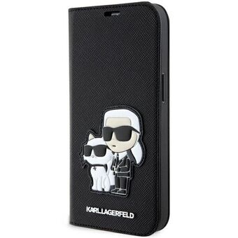 Karl Lagerfeld KLBKP14XSANKCPK iPhone 14 Pro Max 6,7" hylly musta/musta Saffiano Karl & Choupette