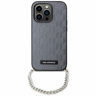 Karl Lagerfeld KLHCP14SSACKLHPG iPhone 14 6,1" hopea/hopea kova kotelo Saffiano Monogram Chain