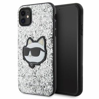 Karl Lagerfeld KLHCN61G2CPS iPhone 11 / Xr 6,1" hopea/hopea kovakotelo Glitter Choupette Patch