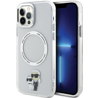 Karl Lagerfeld KLHMP12MHNKCIT iPhone 12/ 12 Pro 6.1" kova läpinäkyvä kotelo, ikoninen Karl&Choupette, Magsafe