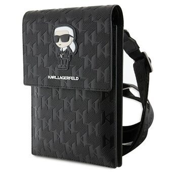 Karl Lagerfeld Laukku KLWBSAKHPKK musta/black Saffiano Monogram Ikonik