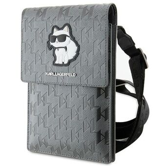 Karl Lagerfeld käsilaukku KLWBSAKHPCG hopea/hopea Saffiano Monogram Choupette