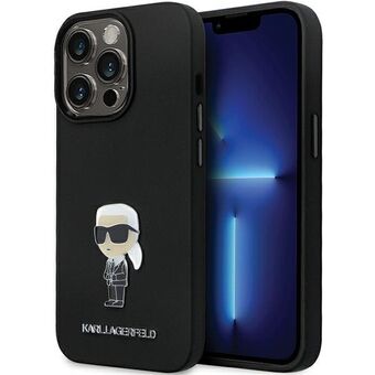 Karl Lagerfeld KLHCP13XSMHKNPK iPhone 13 Pro Max 6,7" musta/musta Silikoni Ikonik Metal Pin