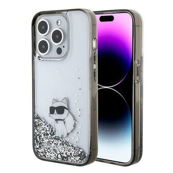 Karl Lagerfeld KLHCP15LLKCNSK iPhone 15 Pro 6.1" läpinäkyvä kova kuori Liquid Glitter Choupette