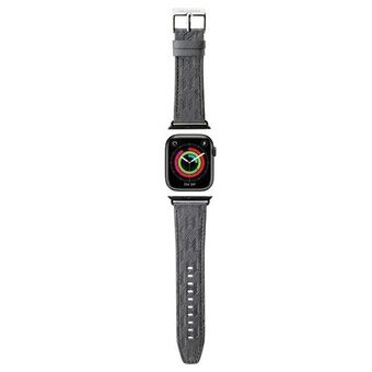 Karl Lagerfeldin Pasek KLAWLSAKLHPG Apple Watch 42/44/45/49mm hopeinen ranneke Saffiano Monogram