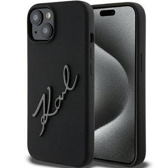 Karl Lagerfeld KLHCP15SSKSBMCK iPhone 15 / 14 / 13 6.1" musta kova silikonikotelo Karl Script