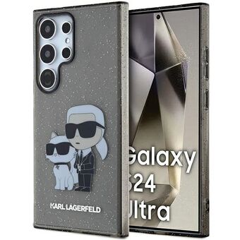 Karl Lagerfeld KLHCS24LHNKCTGK S24 Ultra S928 musta/black kovakuorinen Glitter Karl&Choupette