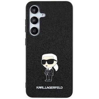 Karl Lagerfeld KLHCSA35GKNPSK A35 A356 musta/kova matkalaukku kiintoleiska Glitter Ikonik -logo Metallinen nasta