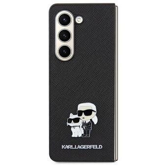 Karl Lagerfeld KLHCSA55SAKCNPK A55 A556 - kova salkku, musta Saffiano, Karl&Choupette -nappi